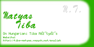 matyas tiba business card